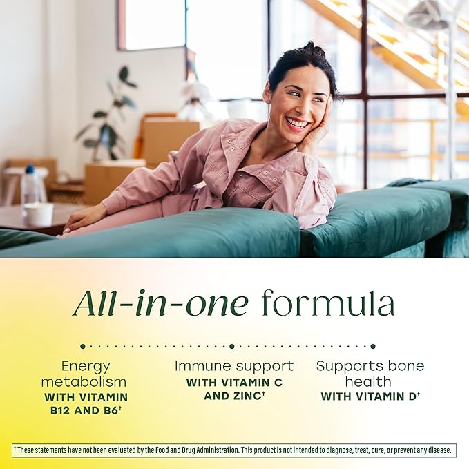 MegaFood Multivitamin for Women 40+ One Daily Womens Multivitamin - with Methylated B12, Methyl Folate, Vitamin D3, C & Zinc - Energy Metabolism, Immune Support & Bone Health, Vegetarian, 60 Tablets