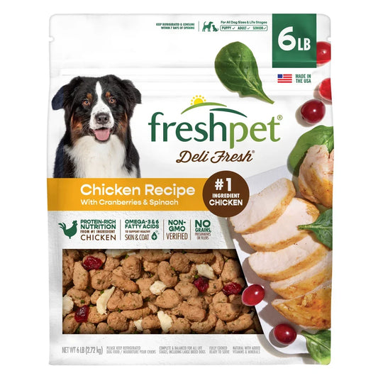 Freshpet Deli Fresh Dog Food, Chicken Recipe, 6 lbs