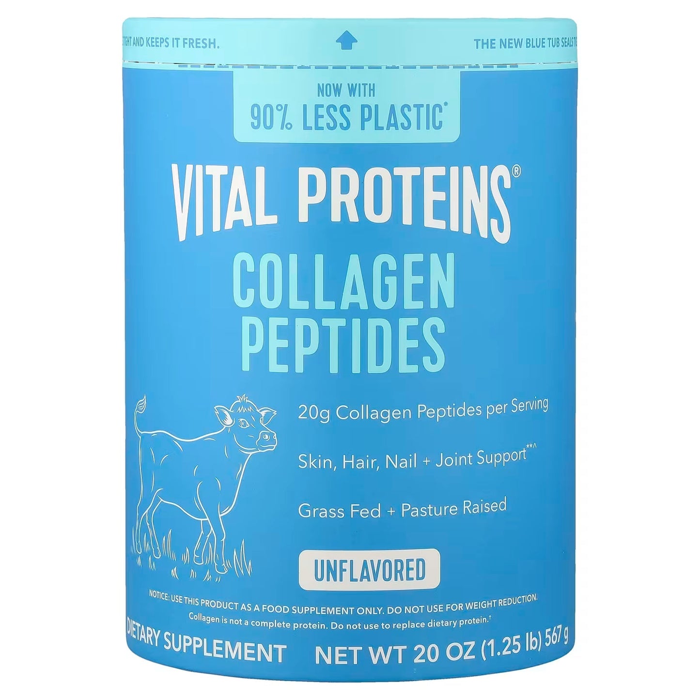 Vital Proteins, Collagen Peptides, Unflavoured, 20 oz (Pack of 2)