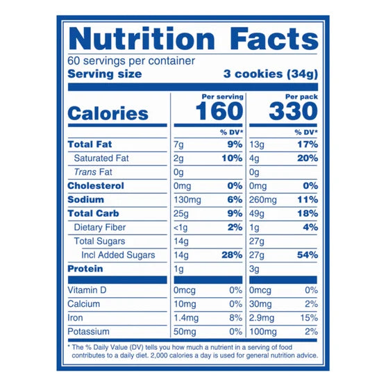 OREO Chocolate Sandwich Cookies, 2.4 oz, 30-count