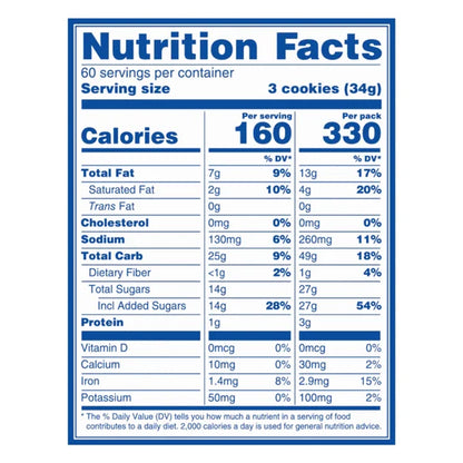 OREO Chocolate Sandwich Cookies, 2.4 oz, 30-count