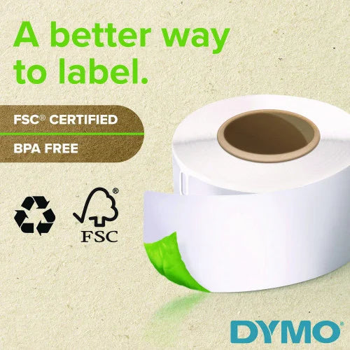 DYMO LabelWriter Address Labels, 1.4" x 3.5", White, 260 Labels/Roll, 2 Rolls/Pack (30321)