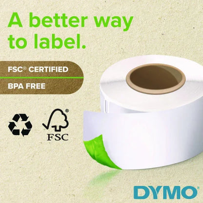 DYMO LabelWriter Address Labels, 1.4" x 3.5", White, 260 Labels/Roll, 2 Rolls/Pack (30321)