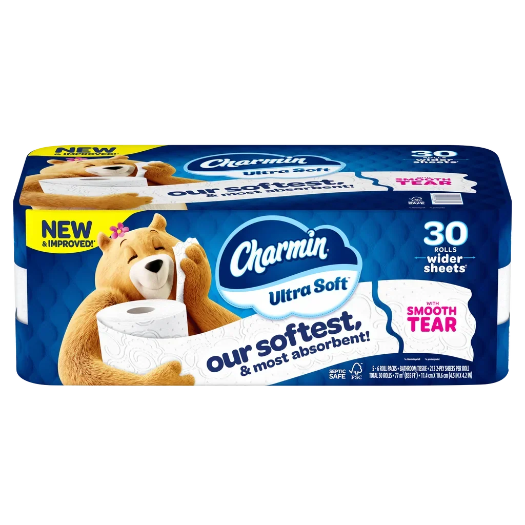 Charmin Ultra Soft Bath Tissue, 2-Ply, 213 Sheets, 30 Rolls