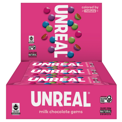 UNREAL Milk Chocolate Gems, 5 oz Pack of 12