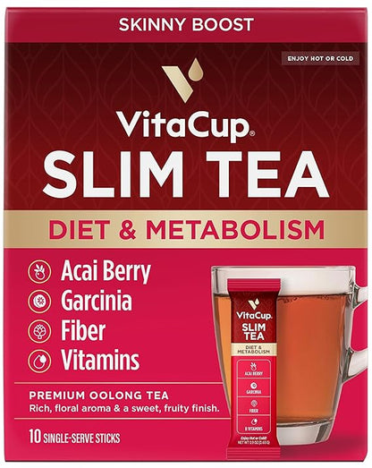 Diet Support, Oolong tea w/B Vitamins, Garcinia, Inulin & Acai, On-the-go Instant Sticks, 10 Ct