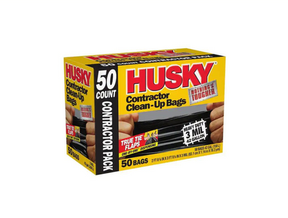 Husky Contractor Trash Bags, 42 Gallon 50 Count