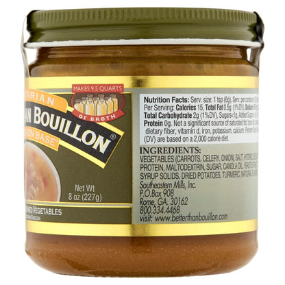 Better Than Bouillon Vegetarian No Chicken Base, Made with Seasoned Vegetables, Certified Vegan, Makes 9.5 Quarts of Broth, 38 Servings, 8 OZ Jar (Pack of 6)