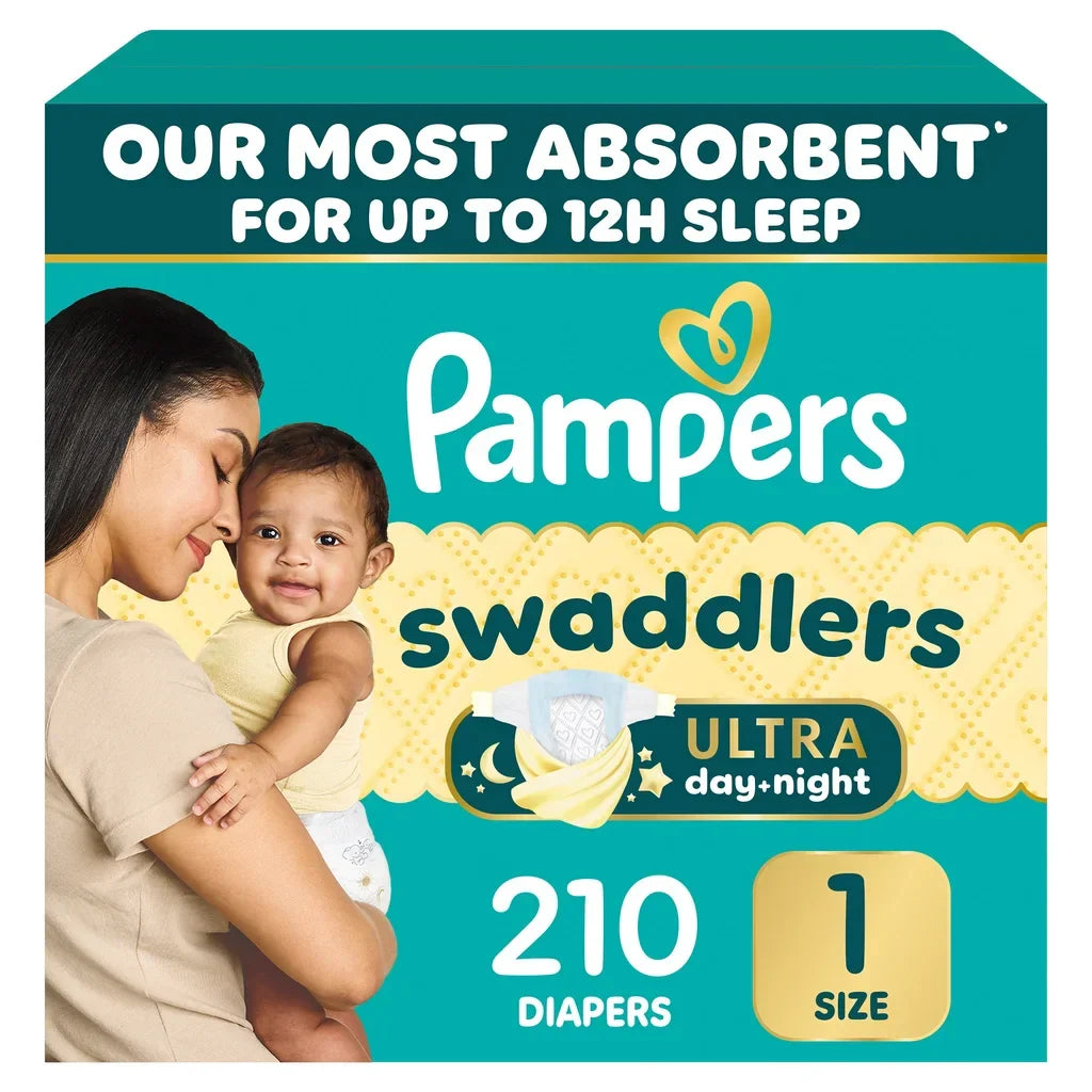 Pampers Swaddlers Ultra Diapers Sizes 1 - 2