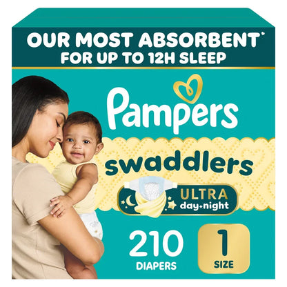 Pampers Swaddlers Ultra Diapers Sizes 1 - 2