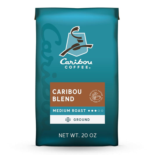 Caribou Coffee, Medium Roast Ground Coffee, Caribou Blend 20 Ounce Bag (Pack 6)