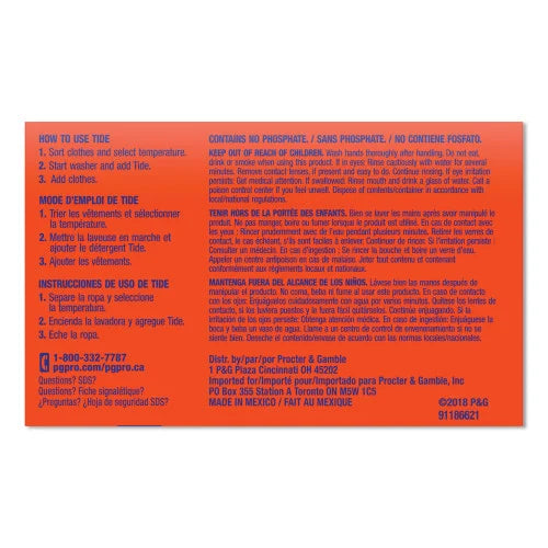 Tide® Vending-Design Laundry Detergent, Powder, 1.5 oz., 156 Packs (49340)