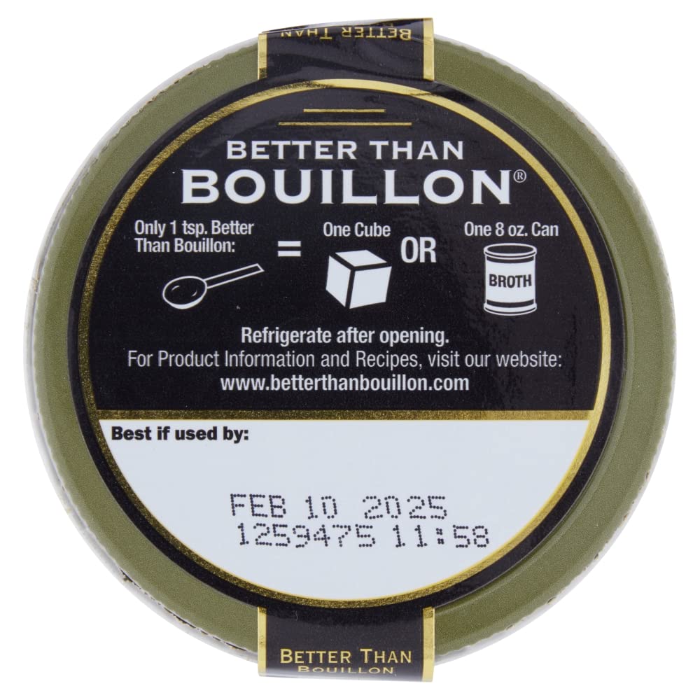 Better Than Bouillon Vegetarian No Chicken Base, Made with Seasoned Vegetables, Certified Vegan, Makes 9.5 Quarts of Broth, 38 Servings, 8 OZ Jar (Pack of 6)
