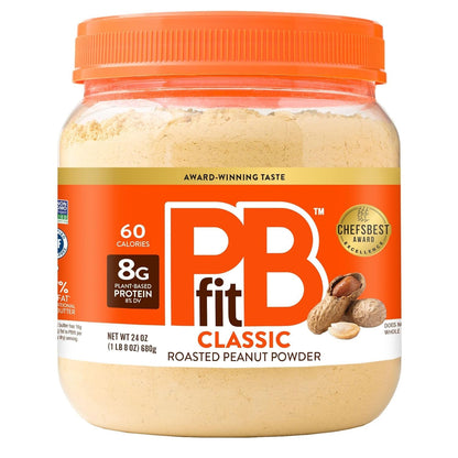 PBfit Classic Peanut Butter Powder, 24 oz (Pack of 2)