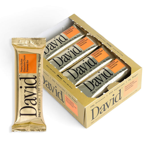 David High Protein Bars - Peanut Butter Chocolate Chunk , Pack of 12