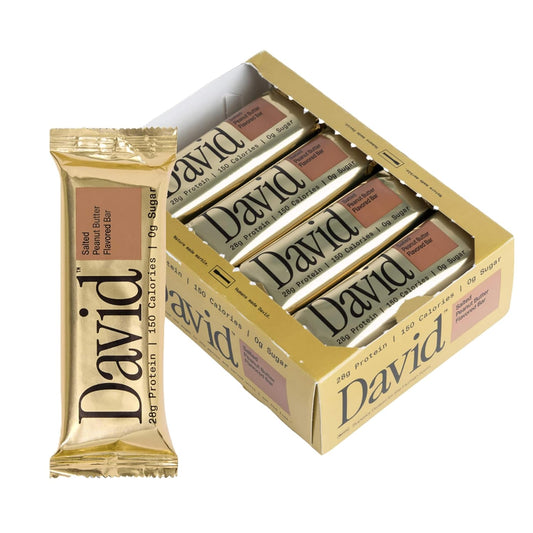 David High Protein Bars Salted Peanut Butter Flavor, Pack of 12