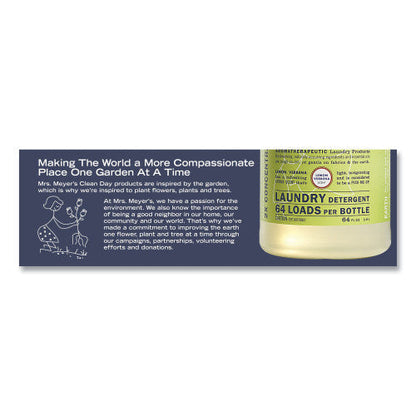 Mrs. Meyer's Liquid Laundry Detergent, Lemon Verbena Scent, 64 oz Bottle, 6/Carton (370736)