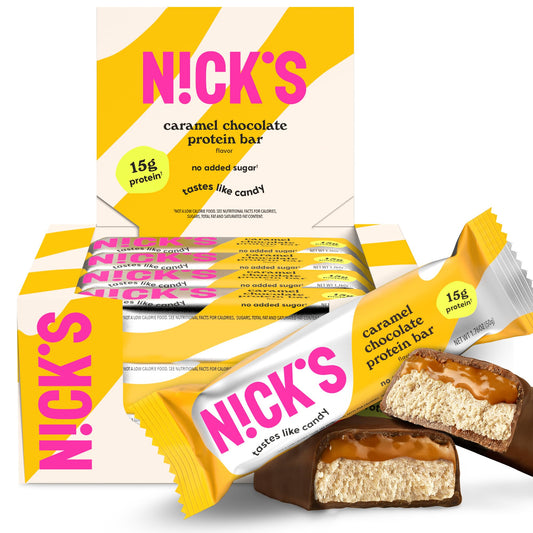 Nick’s Protein Bars Chocolate Caramel – 12-Count Box
