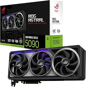 ASUS ROG Astral NVIDIA GeForce RTX 5090 32GB GDDR7 OC Edition Gaming Graphics Card (PCIe 5.0, HDMI/DP 2.1, 3.8-Slot, 4-Fan Design, Axial-tech Fans