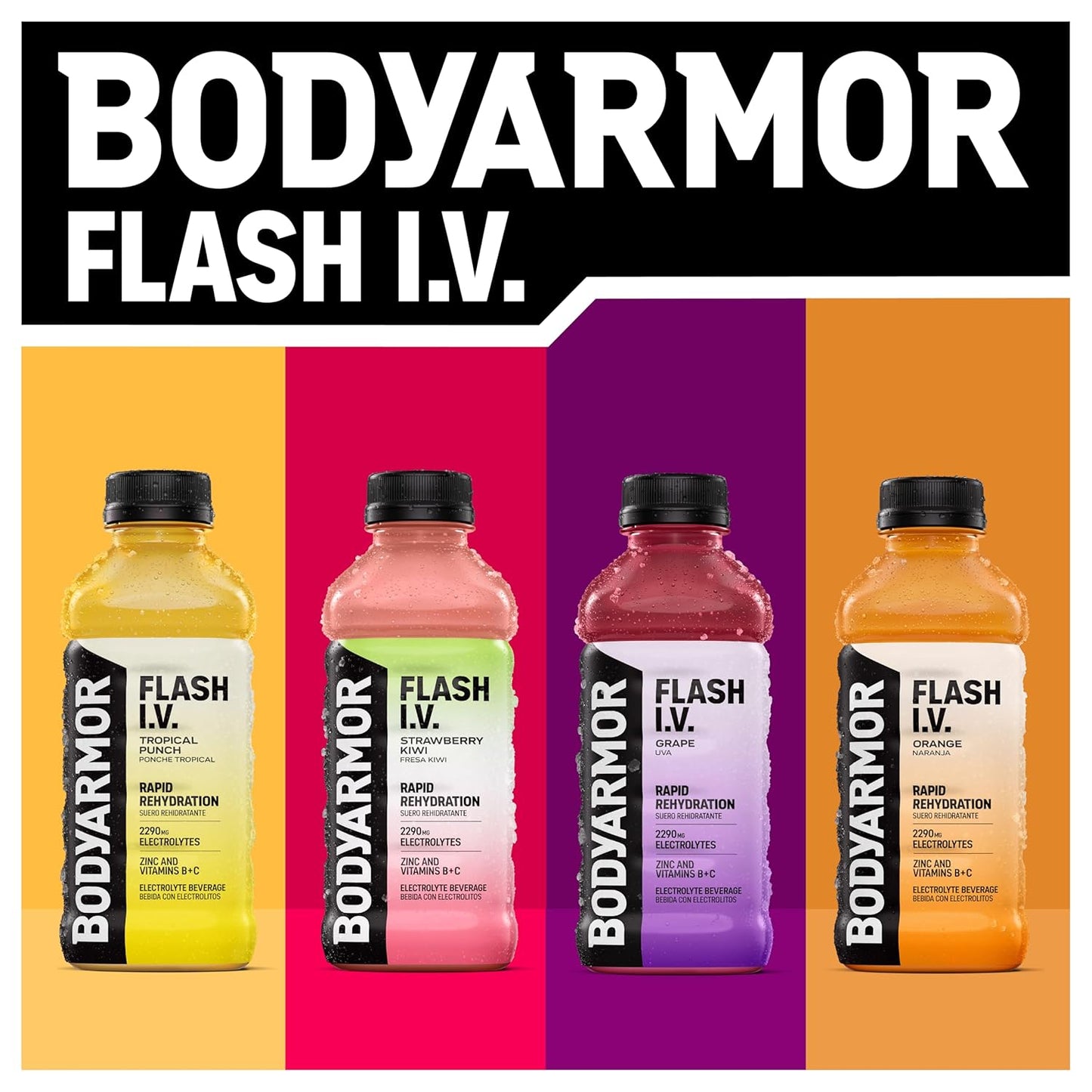 BODYARMOR Flash I.V. – Orange, 12 Pack