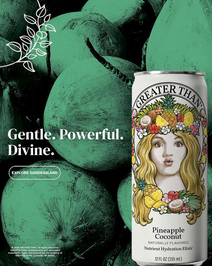GREATER THAN Hydration for Her – Pineapple Coconut, 12 Pack
