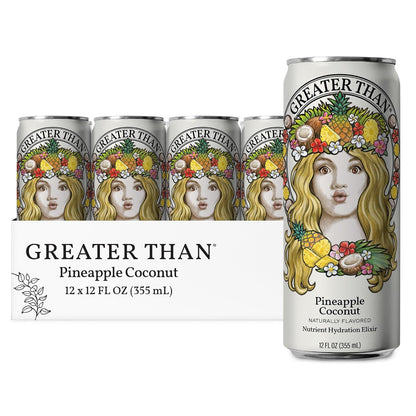 GREATER THAN Hydration for Her – Pineapple Coconut, 12 Pack
