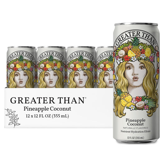 GREATER THAN Hydration for Her – Pineapple Coconut, 12 Pack