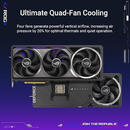 ASUS ROG Astral NVIDIA GeForce RTX 5090 32GB GDDR7 OC Edition Gaming Graphics Card (PCIe 5.0, HDMI/DP 2.1, 3.8-Slot, 4-Fan Design, Axial-tech Fans