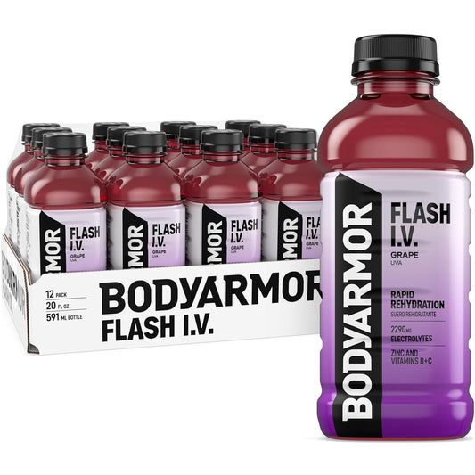 BODYARMOR Flash I.V. – Grape, 12 Pack