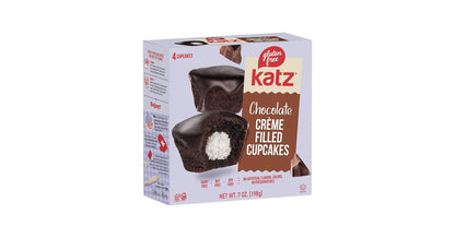 Katz Gluten Free Chocolate Creme Filled Cupcake, 7 Ounce -- 6 per case.