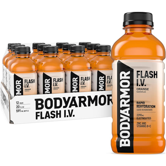 BODYARMOR Flash I.V. – Orange, 12 Pack