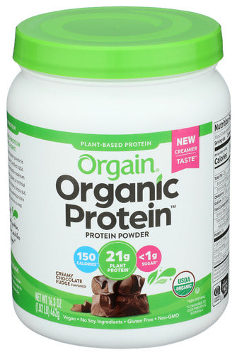 Orgain Organic Vegan Protein Powder, Creamy Chocolate Fudge