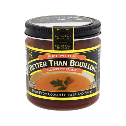 Better Than Bouillon Premium Lobster Base, Made from Select Cooked Lobster & Spices, Makes 9.5 Quarts of Broth 38 Servings, 8 Ounce (Pack of 6)