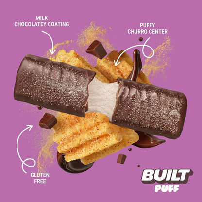 BUILT Bar Puff Protein Bars - Churro - 12 Count
