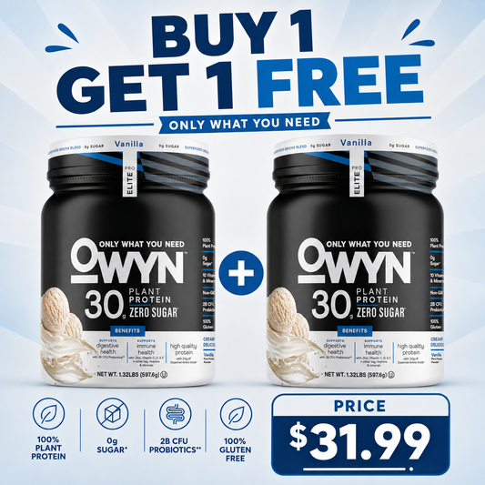 Owyn Only What You Need Pro Elite High Protein Powder Vanilla ,12 Servings (Pack of 2) 1.32 LB