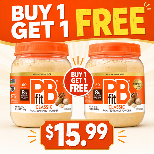 PBfit Classic Peanut Butter Powder, 24 oz (Pack of 2)