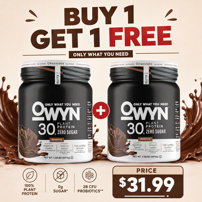 Owyn Only What You Need Pro Elite High Protein Powder Chocolate,12 Servings (1.32 LB) (Pack of 2)