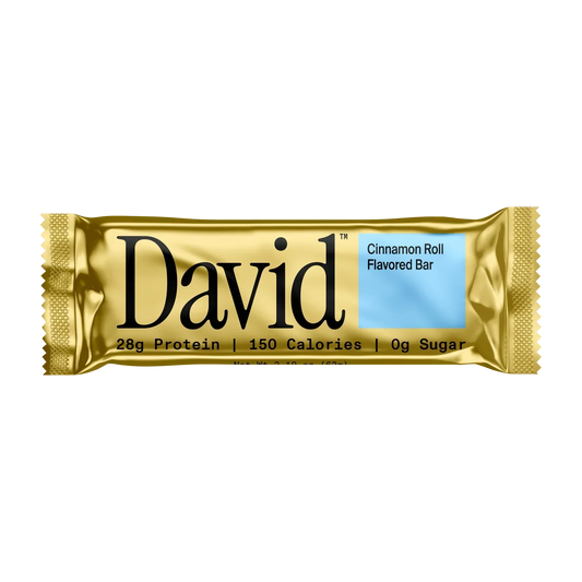 David Protein Bar, Cinnamon Roll, Pack of 12