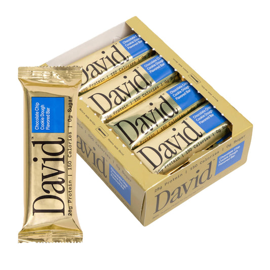 David High Protein Bars, Chocolate Chip Cookie Dough | 12 Count