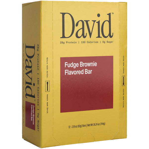 David Protein Fudge Brownie Flavored Bar 12