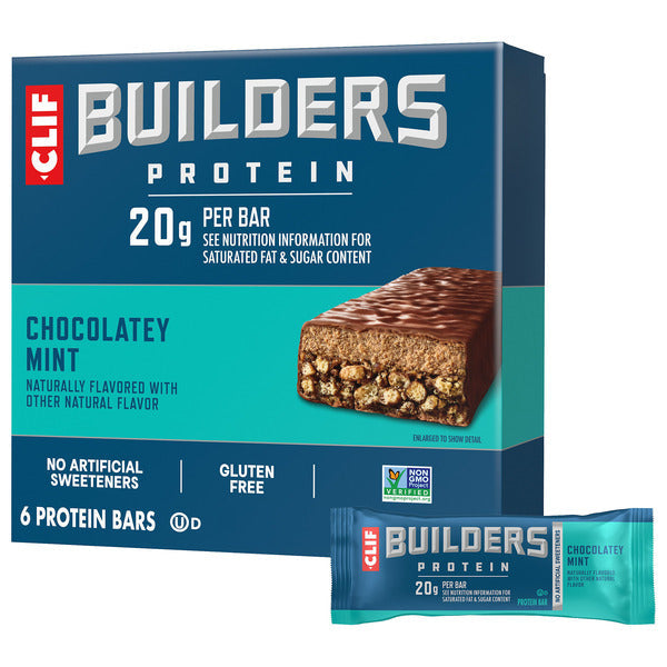 BUILDERS Protein Bar, Chocolate Mint 2.4 oz 12 Pack