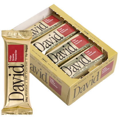 David Protein Fudge Brownie Flavored Bar 12